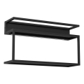 Wandregal mit LED-Beleuchtung SHELF 33x60 cm schwarz