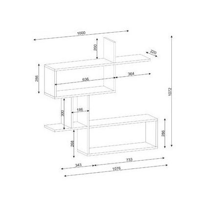 Wandregal MONTERA 107x107 cm weiß