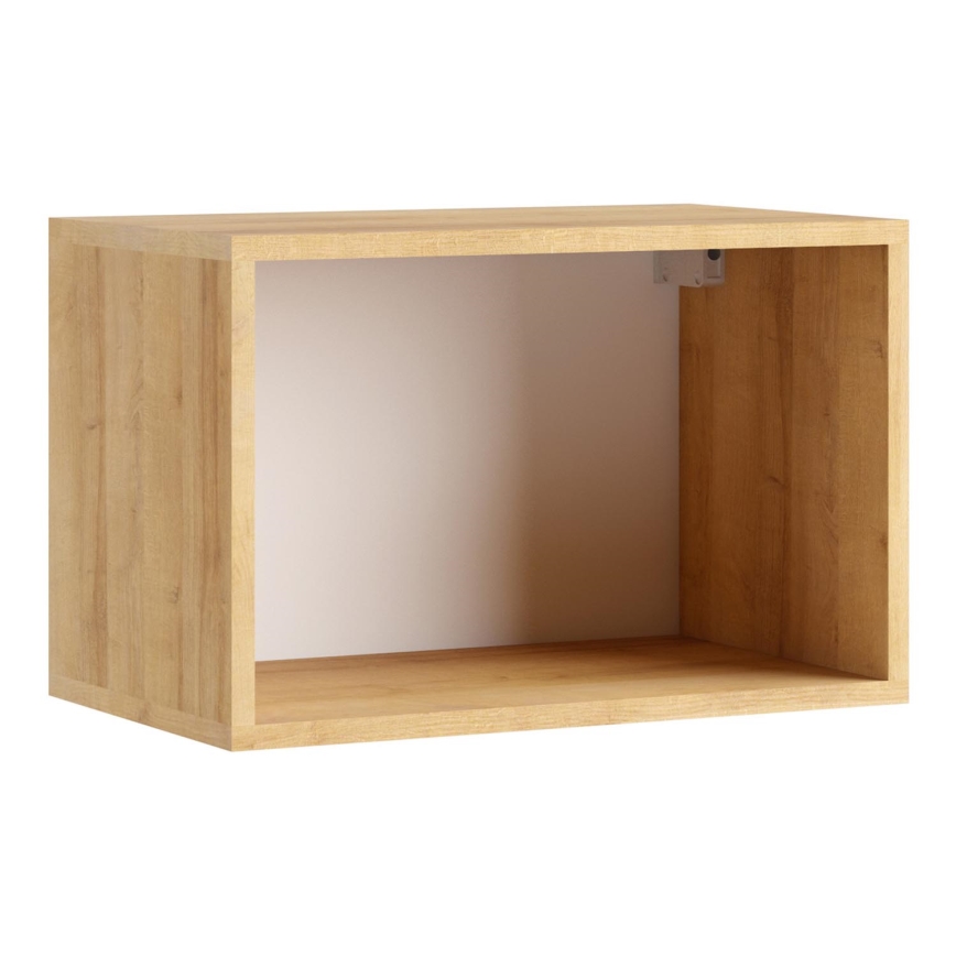 Wandregal PAVO 32,5x50 cm in Gold-Eiche