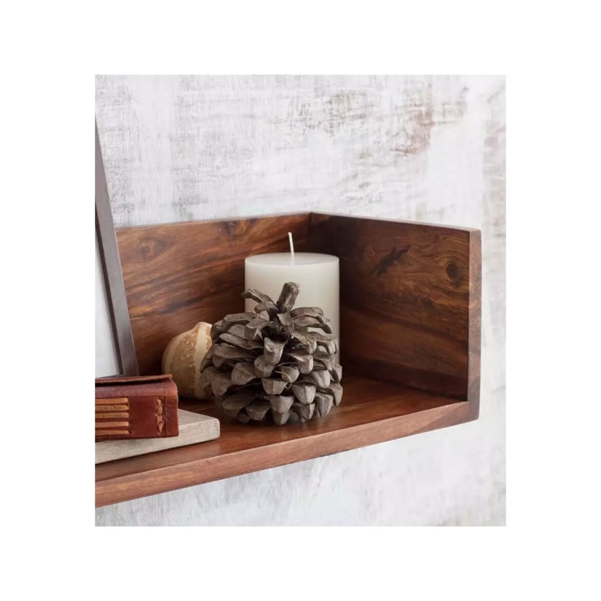 Wandregal RAMI 22x100 cm Massivholz/Palisander