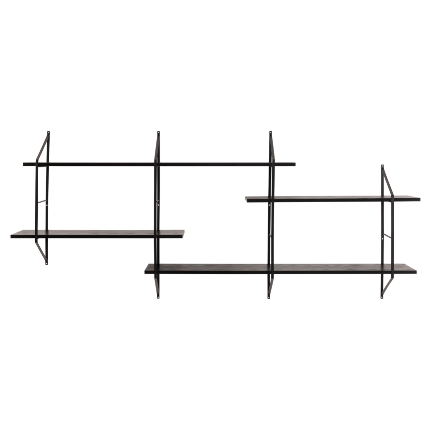Wandregal TOCO 191x79 cm, schwarz