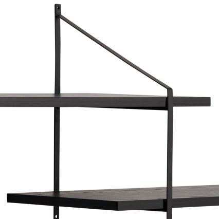 Wandregal TOCO 191x79 cm, schwarz