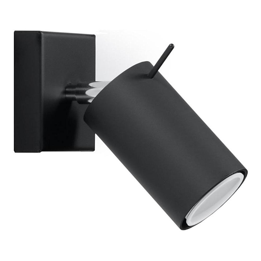 Wandscheinwerfer RING 1xGU10/40W/230V schwarz | Beleuchtung.de