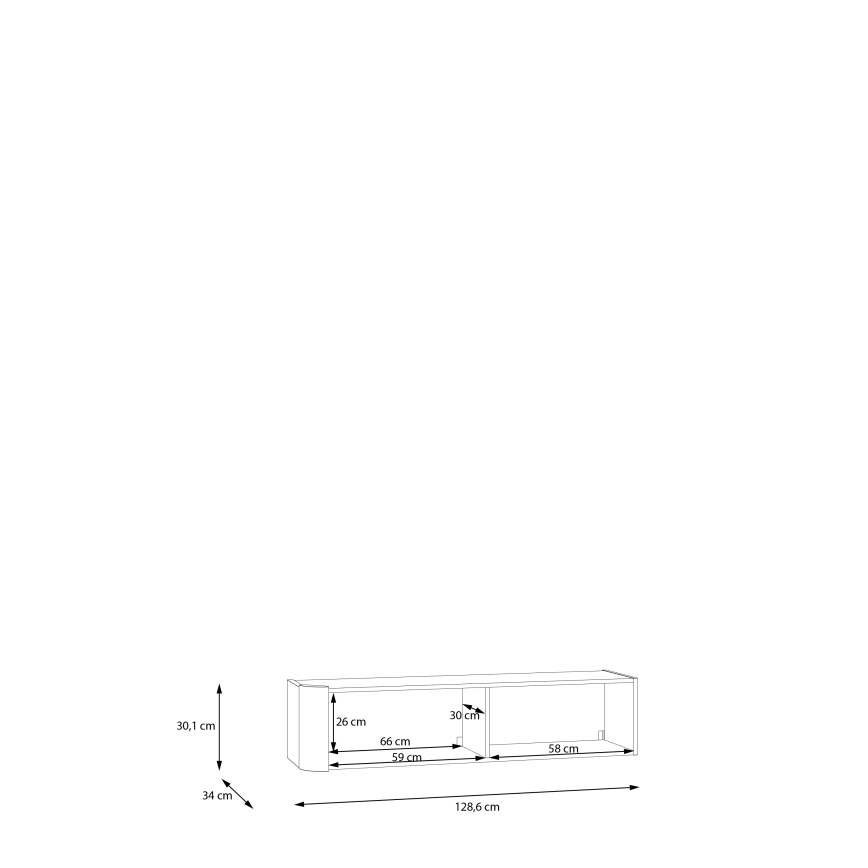 Wandschrank INAR, schwarz