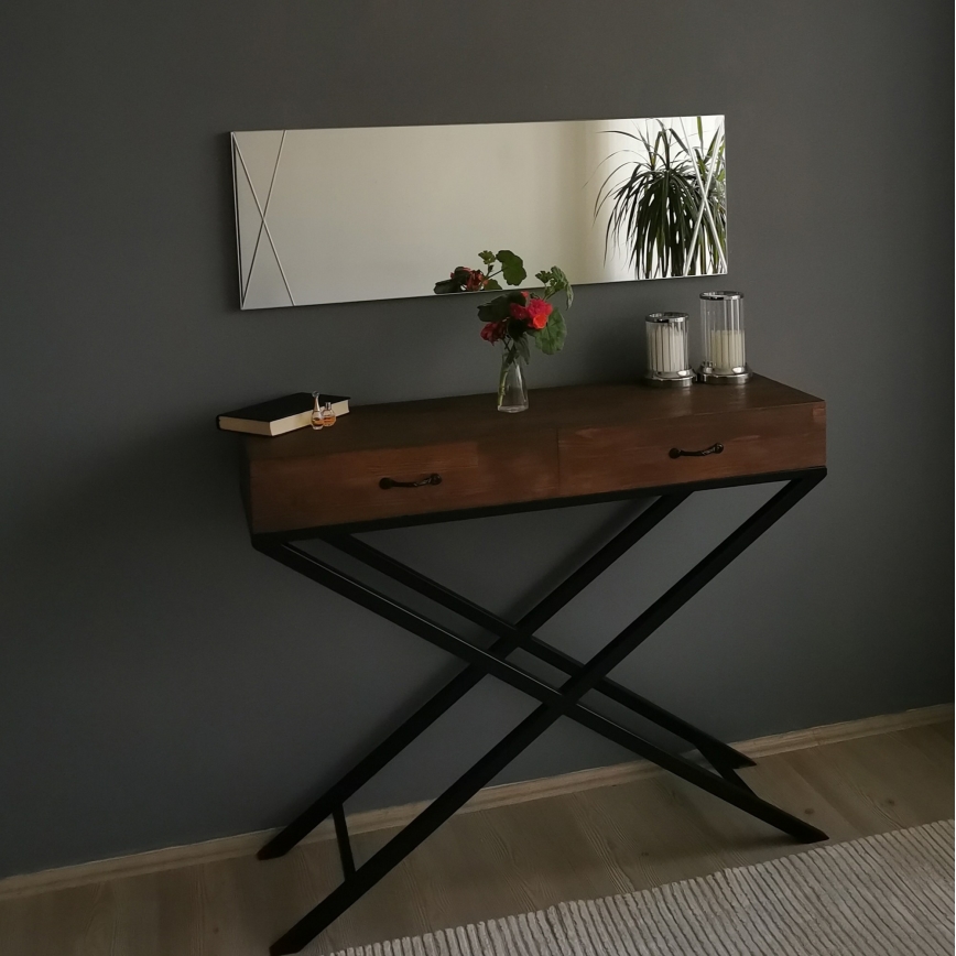 Wandspiegel 105x35 cm silbern