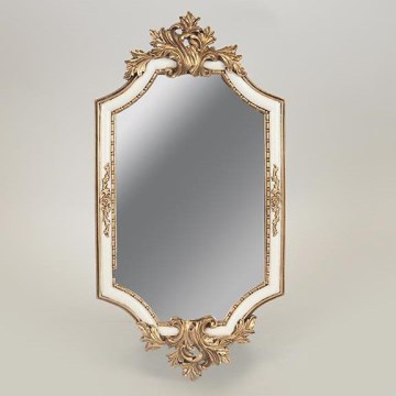 Wandspiegel 41x21 cm weiß/golden