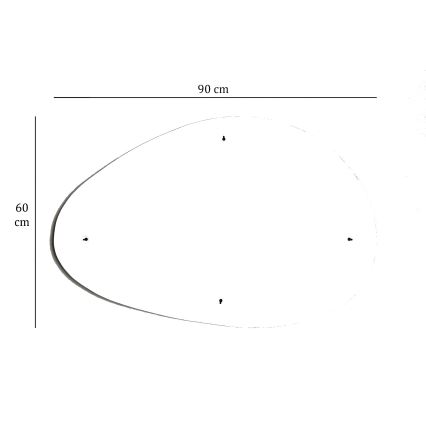 Wandspiegel AYNA 60x90 cm oval