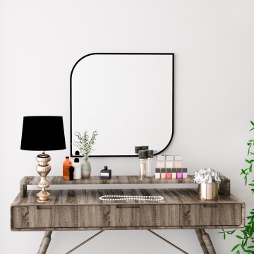 Wandspiegel KAPPA 62x62 cm schwarz