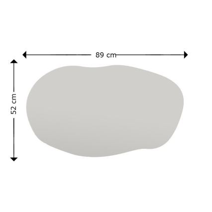 Wandspiegel LOSSA 89x52 cm schwarz