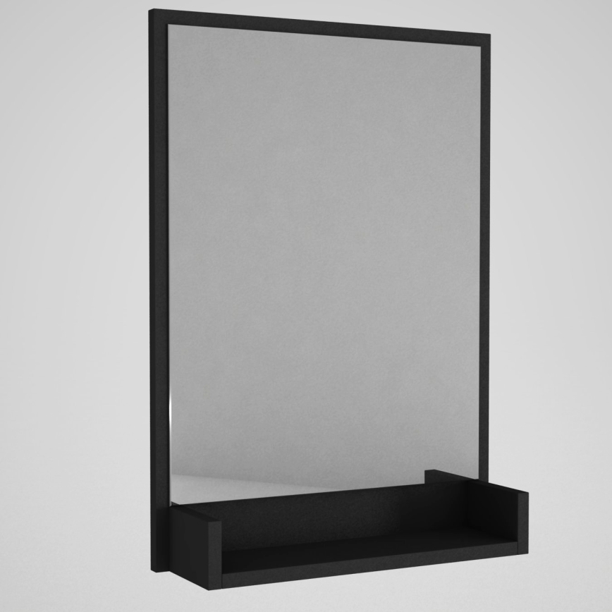 Wandspiegel mit einer Ablage COSTA 75x45 cm schwarz