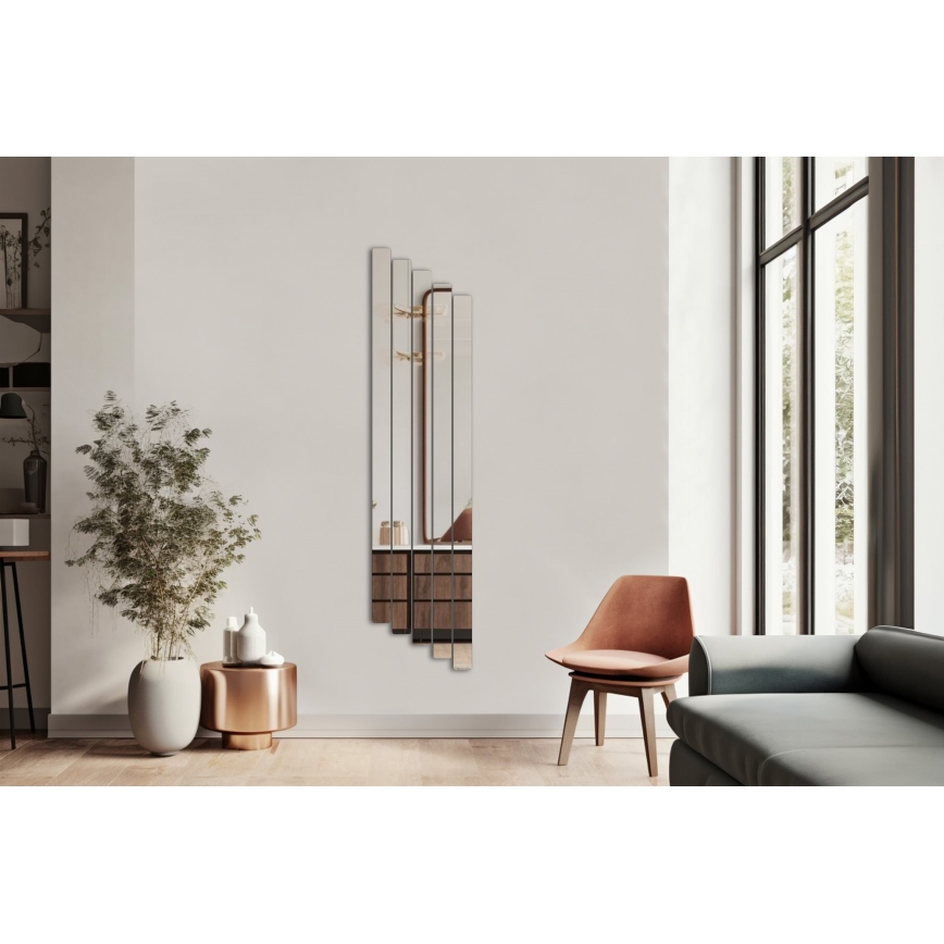Wandspiegel RECTANGULAR 100x25 cm - 5 parts