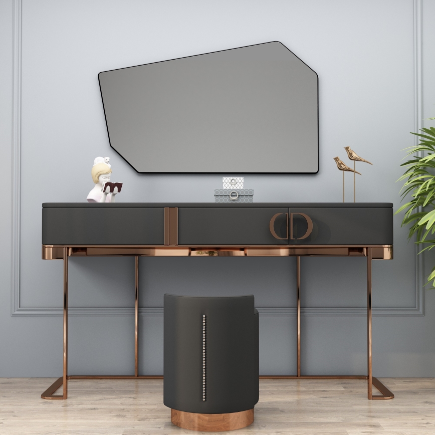 Wandspiegel TARZ 49x86 cm schwarz