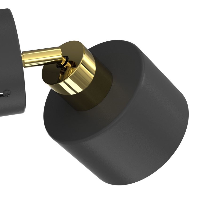 Wandspot PARKLA 1xE27/15W/230V schwarz/gold