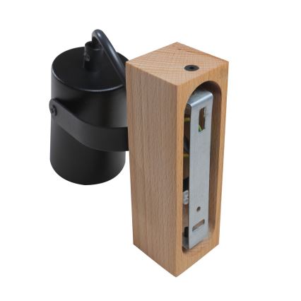 Wandstrahler 1xGU10/50W/230V Buche/schwarz