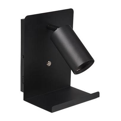 Wandstrahler mit Ablage und USB-Ladevorrichtung 1xGU10/35W/230V schwarz