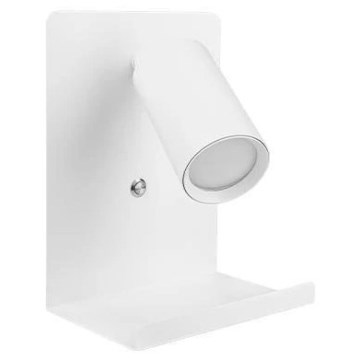 Wandstrahler mit Ablage und USB-Ladevorrichtung 1xGU10/35W/230V weiß