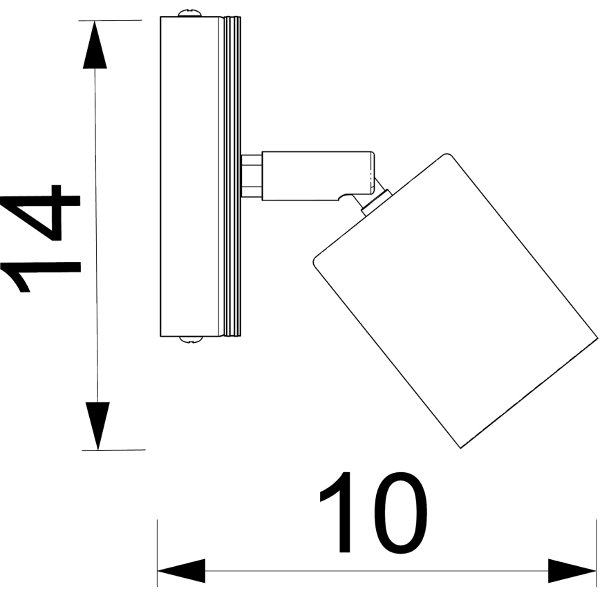 Wandstrahler TULON 1xGU10/8W/230V weiß/Eiche