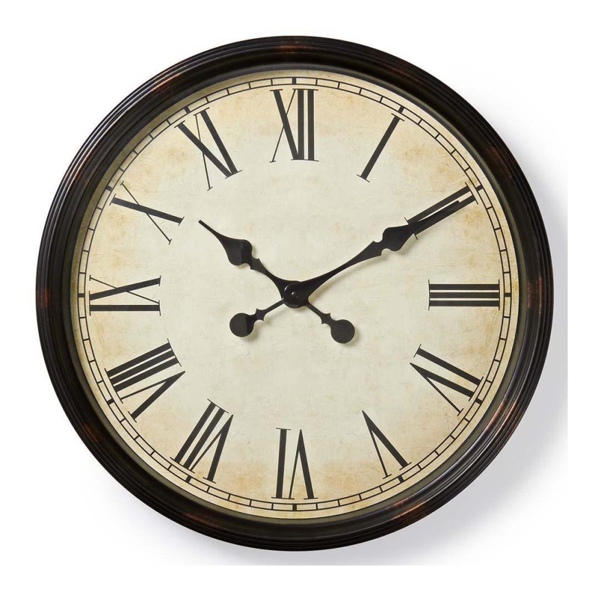 Wanduhr 1xAA d. 50 cm beige/schwarz