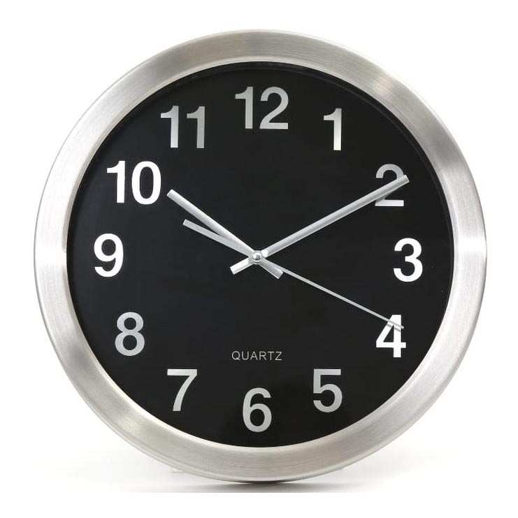 Wanduhr 1xAA Edelstahl
