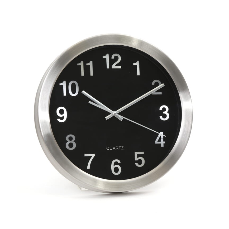 Wanduhr 1xAA Edelstahl