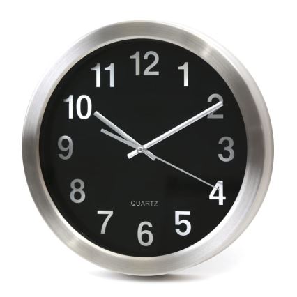 Wanduhr 1xAA Edelstahl