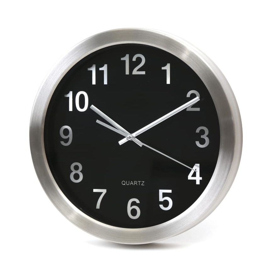 Wanduhr 1xAA Edelstahl