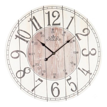Wanduhr 1xAA Ø 58,2 cm weiß/beige