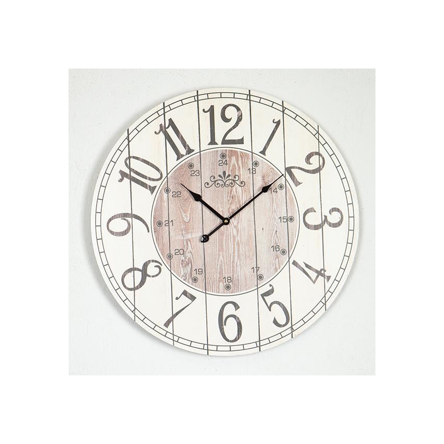 Wanduhr 1xAA Ø 58,2 cm weiß/beige
