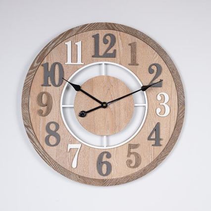 Wanduhr 1xAA Ø 60 cm beige