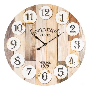 Wanduhr 1× AA Ø 58,2 cm weiß/beige