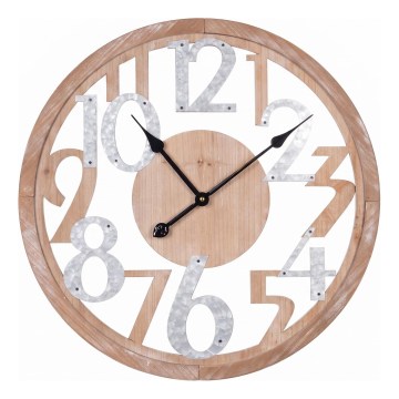 Wanduhr, 1× AA, Ø 60 cm, beige/weiß