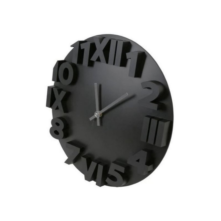 Wanduhr 3D-Design 1xAA schwarz