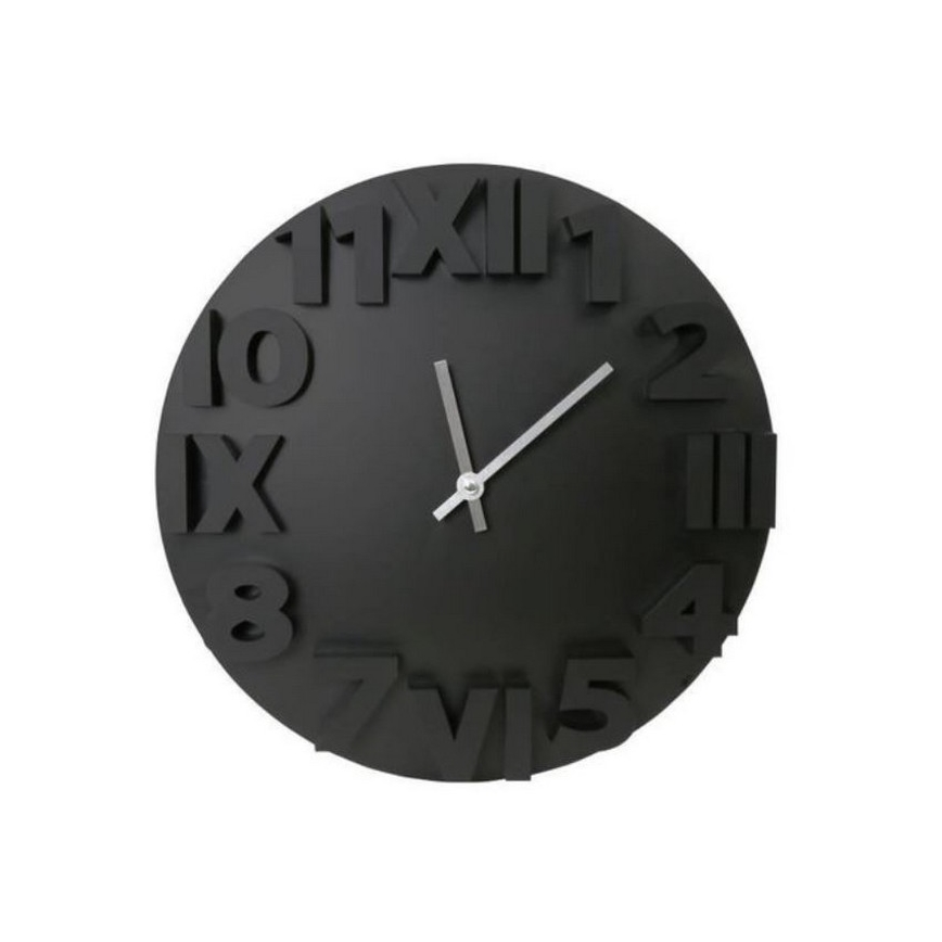 Wanduhr 3D-Design 1xAA schwarz
