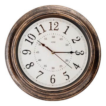 Wanduhr d 40 cm 1xAA bronzen/weiß