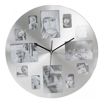 Wanduhr mit Fotorahmen 1xAA