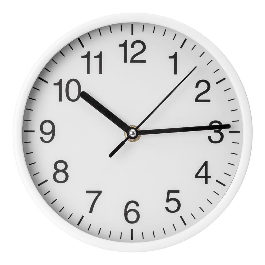 Wanduhr Ø 20 cm 1xAA Weiß/Schwarz