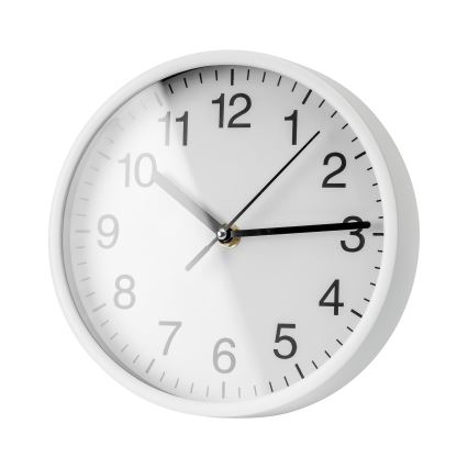 Wanduhr Ø 20 cm 1xAA Weiß/Schwarz