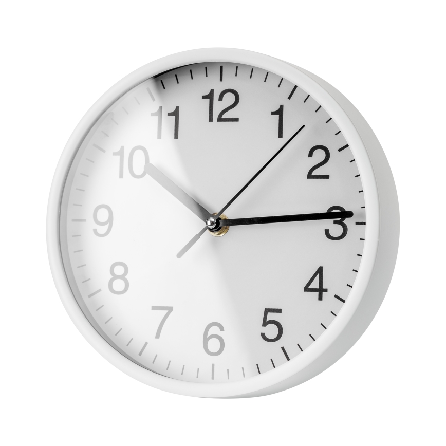 Wanduhr Ø 20 cm 1xAA Weiß/Schwarz