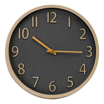 Wanduhr Ø 30 cm 1xAA gold/grau