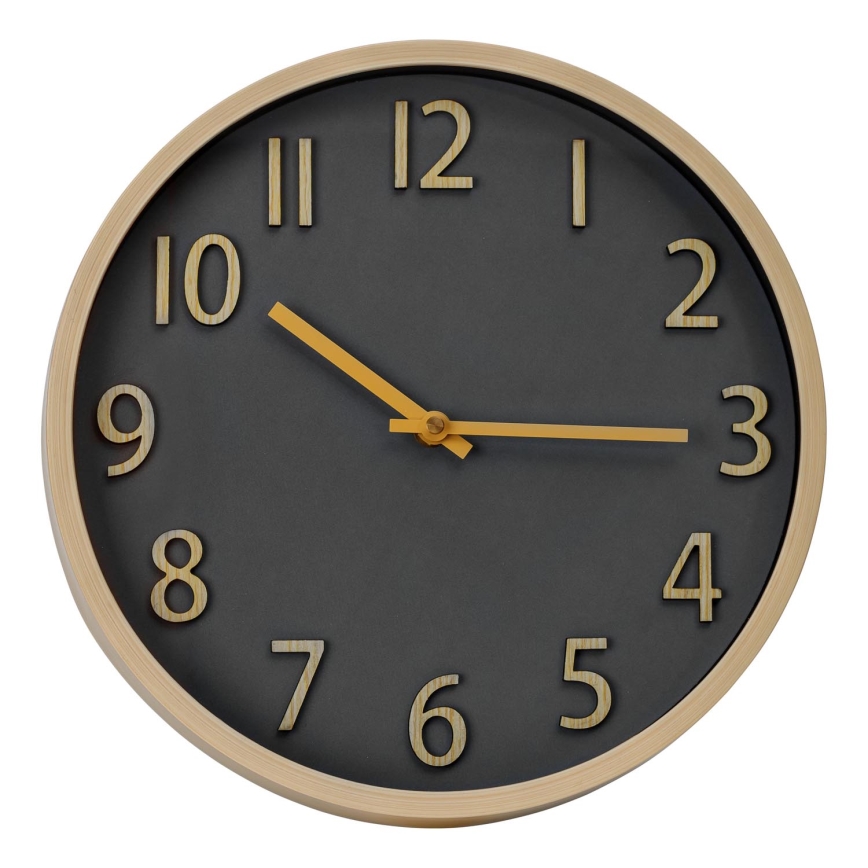 Wanduhr Ø 30 cm 1xAA gold/grau