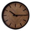 Wanduhr Ø 30 cm 1xAA schwarz/braun