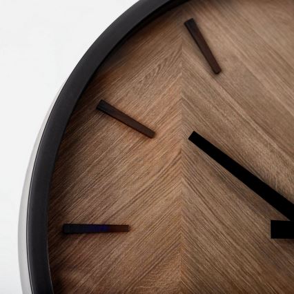 Wanduhr Ø 30 cm 1xAA schwarz/braun