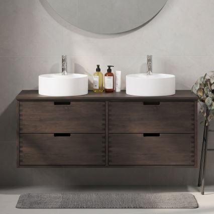 Waschbeckenunterschrank GRIBSKOV 120 cm, Braun/Eiche