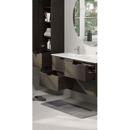 Waschbeckenunterschrank GRIBSKOV 120 cm braun/Eiche/weiß