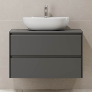 Waschbeckenunterschrank TRONDHEIM 90x57x46 cm Anthrazit