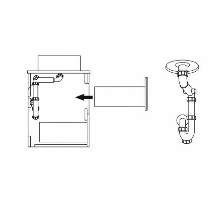 Waschbeckenunterschrank TRONDHEIM für 90 cm Waschbecken, weiß
