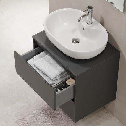 Waschbeckenunterschrank TRONDHEIM für Waschbecken 60×57×46 cm anthrazit