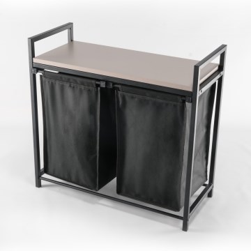 Wäschekorb 75x70 cm schwarz
