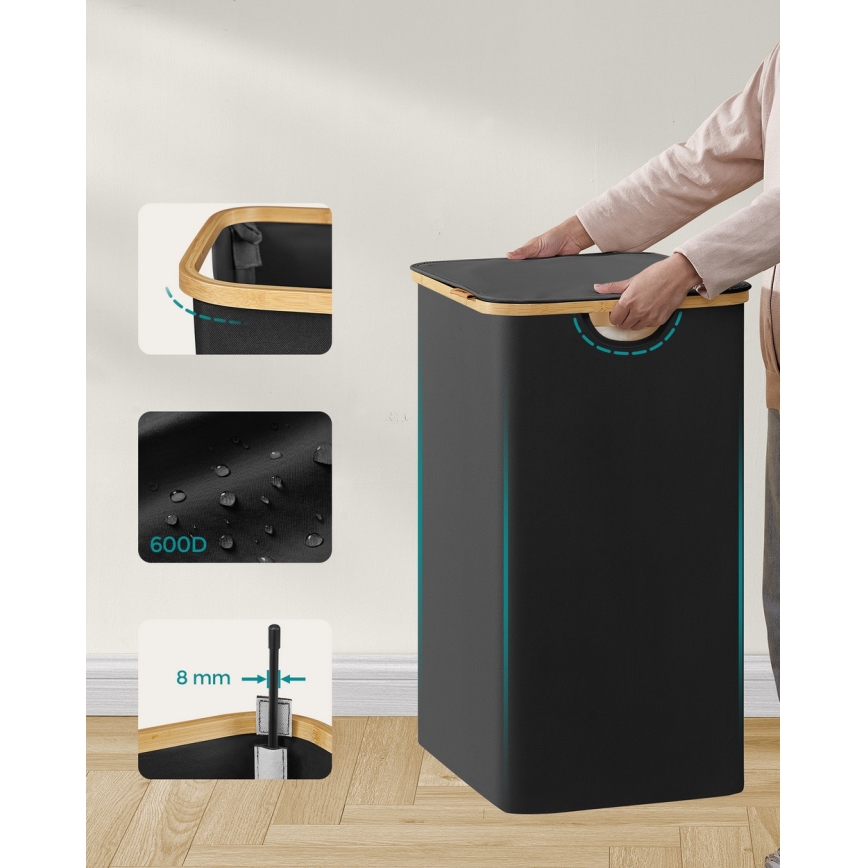 Wäschekorb TATE schwarz