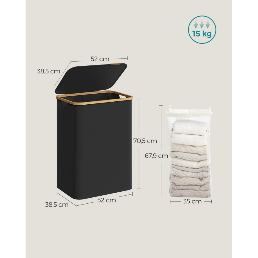 Wäschekorb TATE schwarz